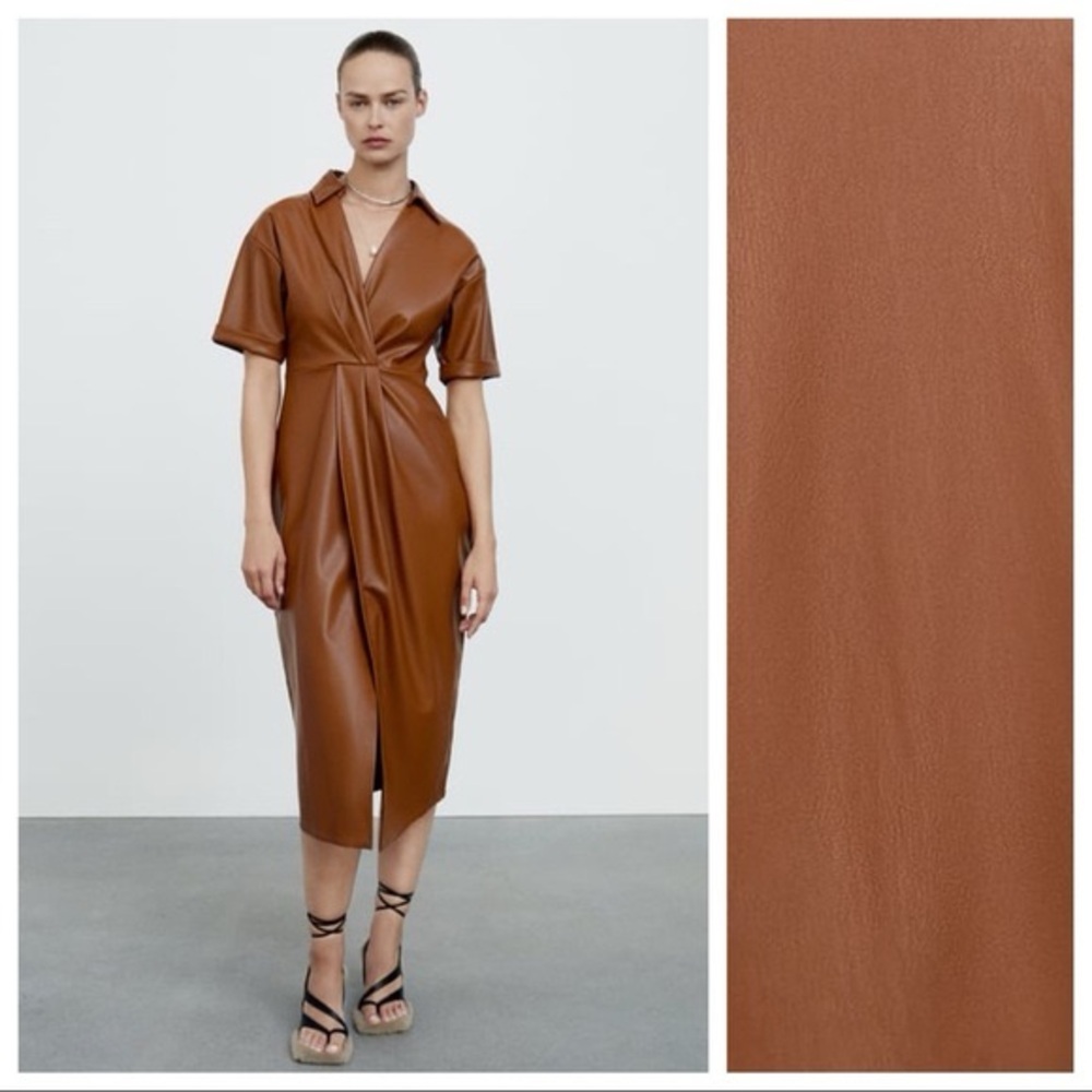 Zara faux leather dress